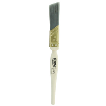 Coral Precision Angled Window Paint Brush with Platinum Easy Clean Filaments 0.75 inch